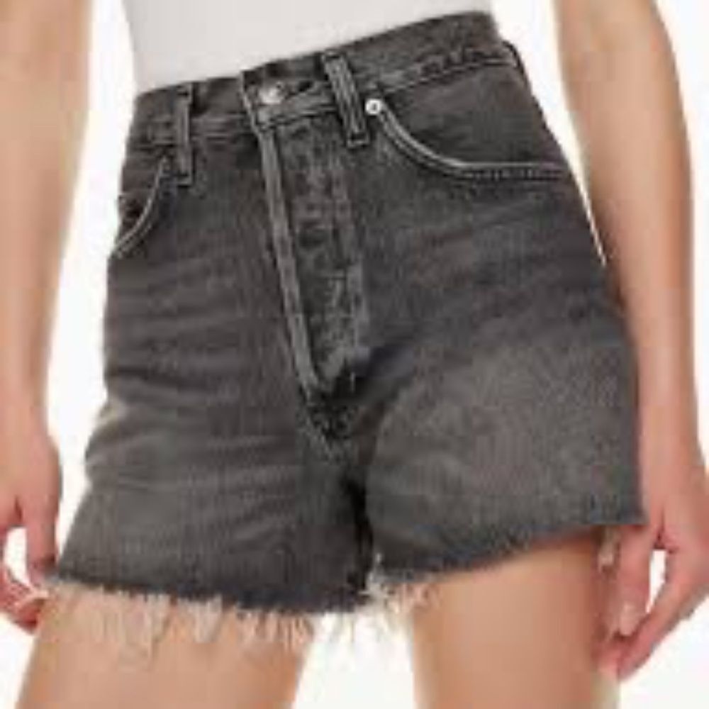 Agolde Black Jean Shorts